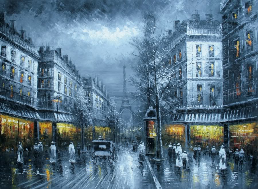 Tranh Sơn Dầu Phố Hiện Đại 401